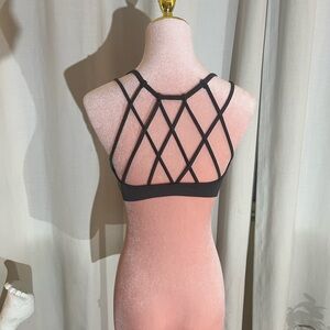 Dark Grey Strappy Sports Bra